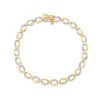 9ct Yellow Gold 0.50ct Diamond & Polished Link Bracelet