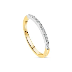 9ct Yellow Gold 0.07ct Diamond Claw Set Eternity Ring