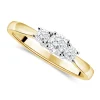 18ct Yellow Gold 0.33ct Diamond Trilogy Tulip Setting Ring