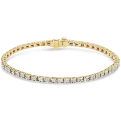 9ct Yellow Gold 1.00ct Diamond Tennis Bracelet