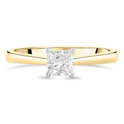 18ct Yellow Gold 0.40ct Diamond Solitaire Tulip Setting Ring