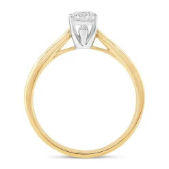18ct Yellow Gold 0.75ct Diamond Four Claw Tulip Setting Ring