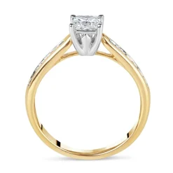 18ct Yellow Gold 0.75ct Princess Diamond Tulip Setting Ring