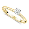 18ct Yellow Gold 0.25ct Round Diamond Tulip Setting Ring