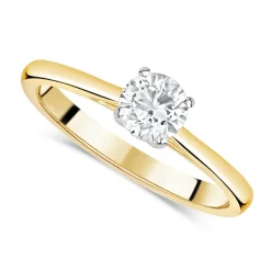 18ct Yellow Gold 0.50ct Round Diamond Tulip Setting Ring