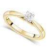 18ct Yellow Gold 0.25ct Round Diamond Orchid Setting Ring