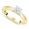 18ct Yellow Gold 0.50ct Round Diamond Orchid Setting Ring