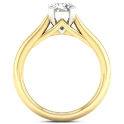 18ct Yellow Gold 1.00ct Round Diamond Orchid Setting Ring