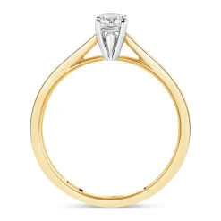18ct Yellow Gold 0.25ct Round Diamond Tulip Setting Ring