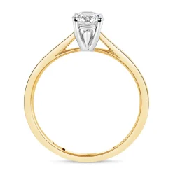 18ct Yellow Gold 0.50ct Round Diamond Tulip Setting Ring