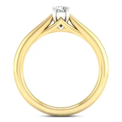 18ct Yellow Gold 0.25ct Round Diamond Orchid Setting Ring