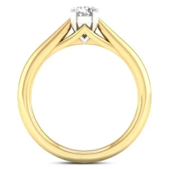 18ct Yellow Gold 0.40ct Round Diamond Orchid Setting Ring