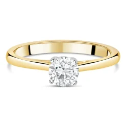18ct Yellow Gold 0.50ct Round Diamond Tulip Setting Ring