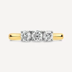 18ct Yellow Gold 0.75ct Three Stones Diamond Ring