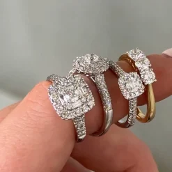18ct Yellow Gold 0.75ct Three Stones Diamond Ring