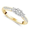 18ct Yellow Gold 0.50ct Trilogy Diamond Tulip Setting Ring
