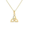 9ct Yellow Gold Cubic Zirconia Trinity Knot Pendant