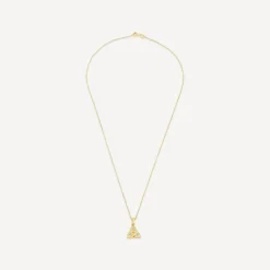 10ct Yellow Gold Cubic Zirconia Trinity Knot Pendant