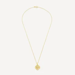 9ct Yellow Gold Cubic Zirconica Celtic Knot Pendant