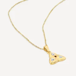 10ct Yellow Gold Cubic Zirconia Trinity Knot Pendant