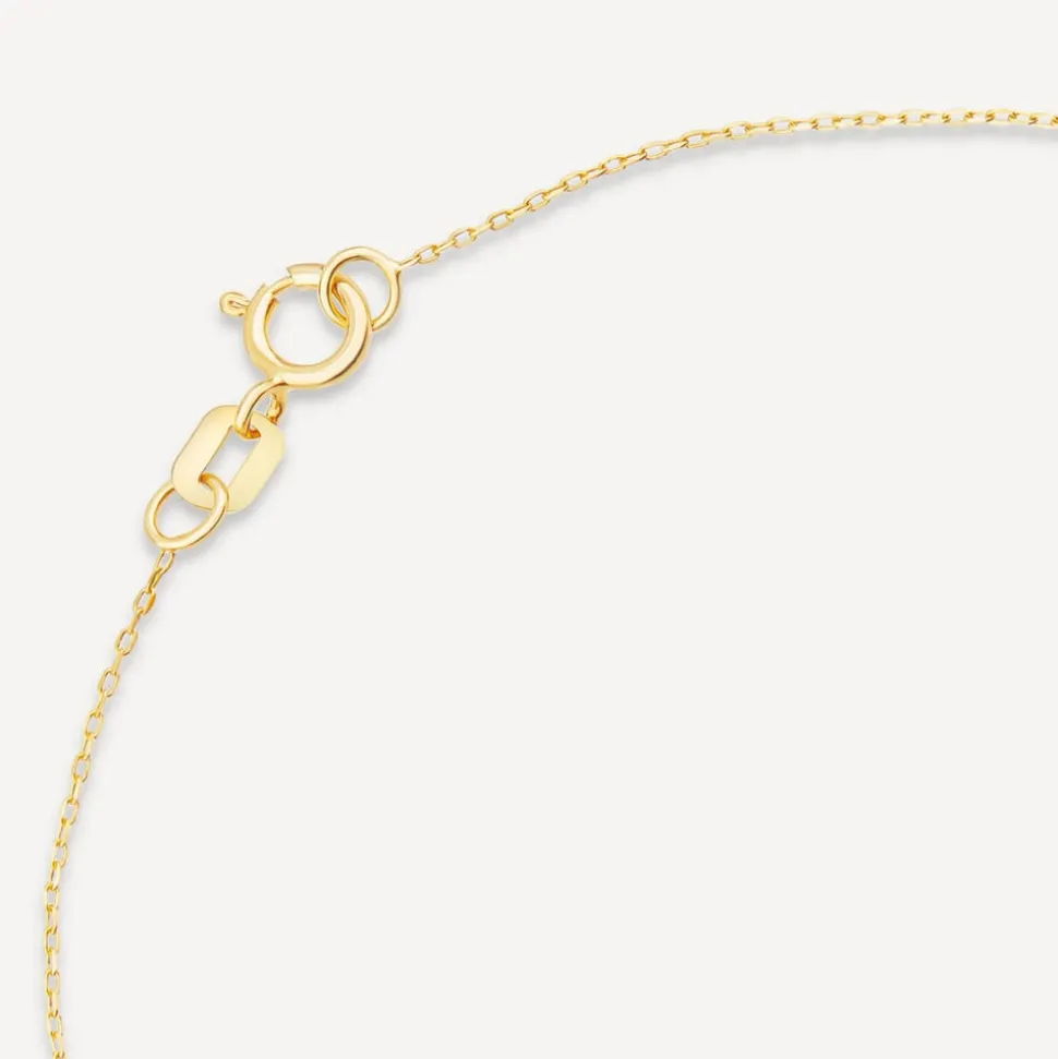 9ct Yellow Gold Cubic Zirconia Sun & Moon & Star Chain Bracelet