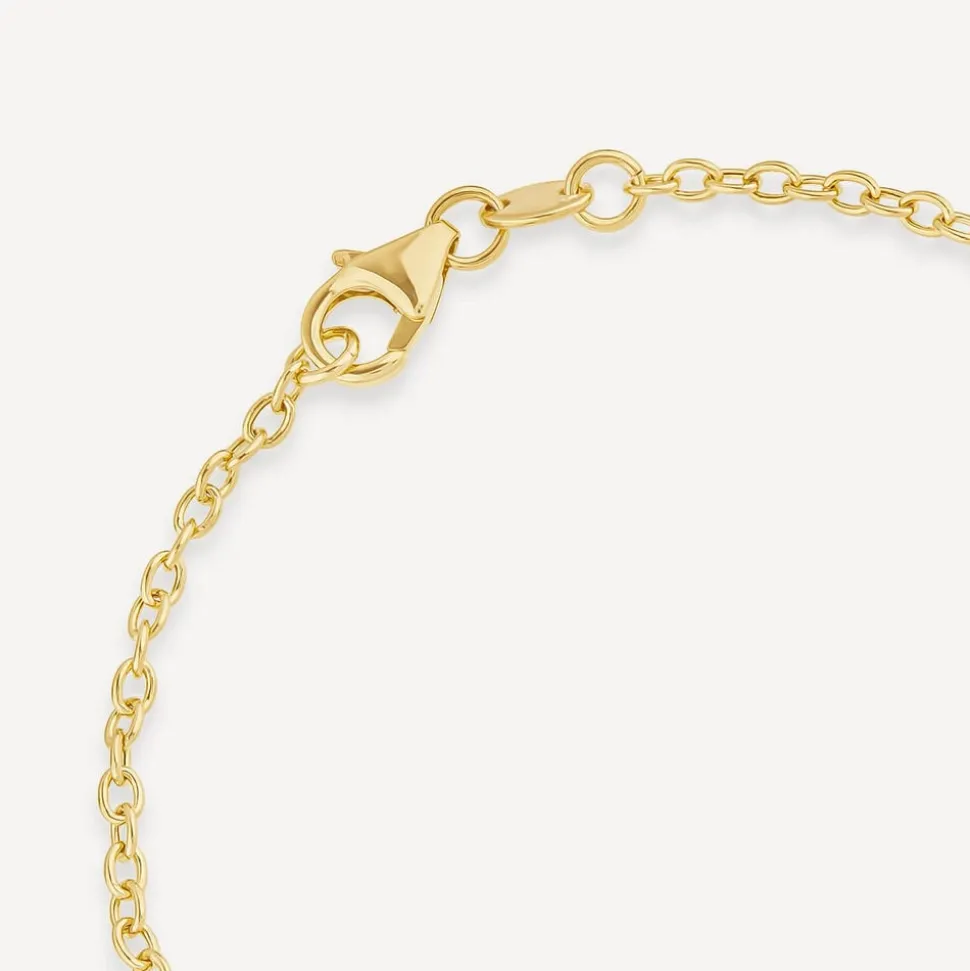 9ct Yellow Gold Curb Link Centre Bracelet