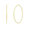 9ct Yellow Gold Diamond Cut 50mm Hoop Earrings