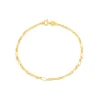 9ct Yellow Gold Diamond Cut Fig Belcher Bracelet