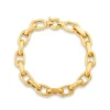 9ct Yellow Gold Diamond Cut Belcher Link Bracelet