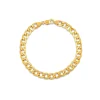 9ct Yellow Gold Diamond Cut Curb Chain Bracelet