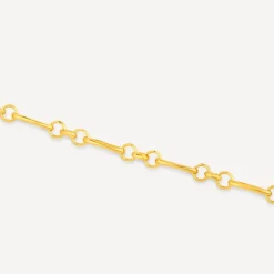 9ct Yellow Gold Diamond Cut Fig Belcher Bracelet