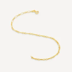9ct Yellow Gold Diamond Cut Fig Belcher Bracelet