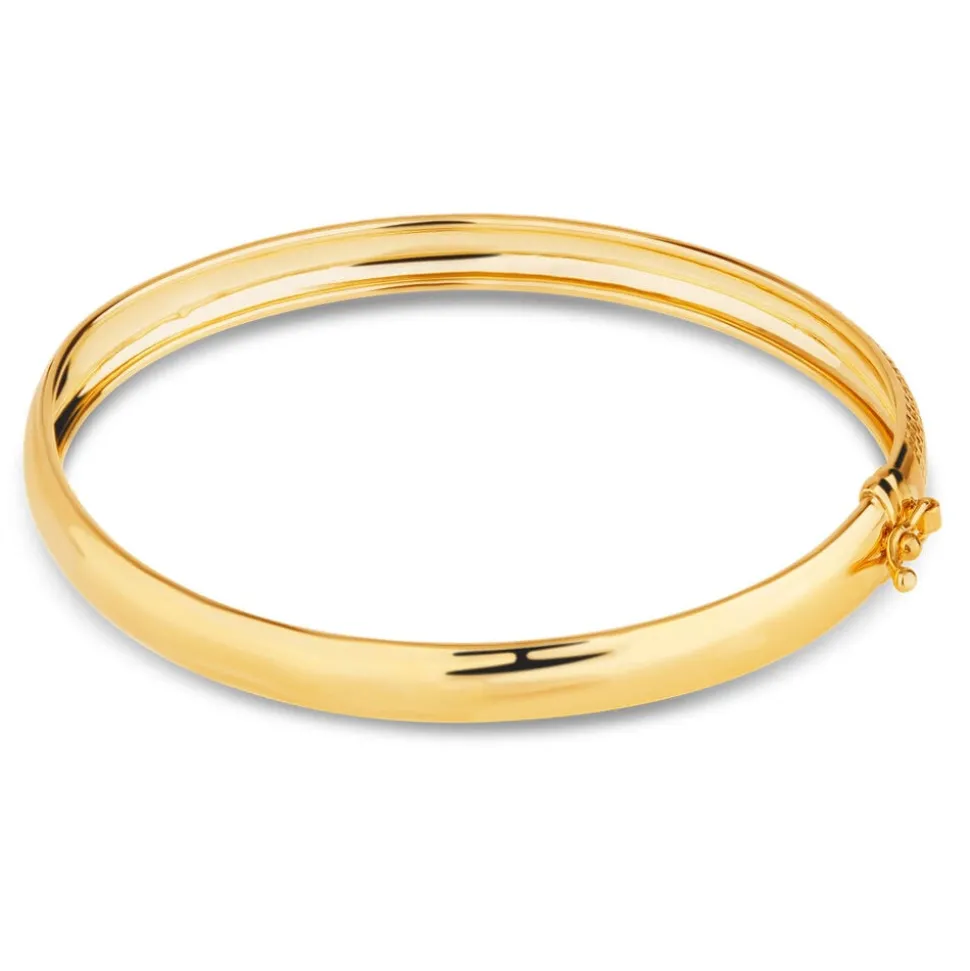 9ct Yellow Gold Diamond Cut Textured Cuff Bangle