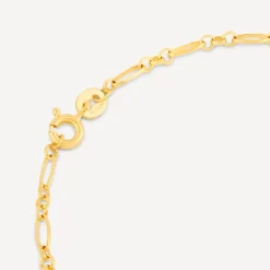 9ct Yellow Gold Diamond Cut Fig Belcher Bracelet