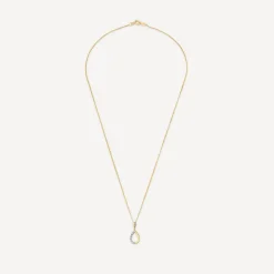 9ct Yellow Gold Diamond Set 0.08ct Open Teardrop Pendant