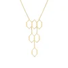 9ct Yellow Gold Diamond Shaped Links Necklet