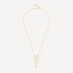 9ct Yellow Gold Diamond Shaped Links Necklet