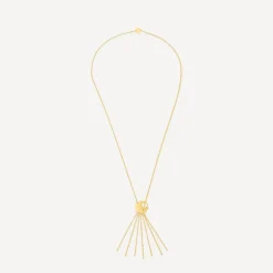 9ct Yellow Gold Disc T-Bar Hanging Chain Necklet