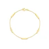 9ct Yellow Gold Discs & Bar Bracelet