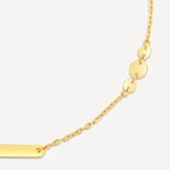 9ct Yellow Gold Discs & Bar Bracelet