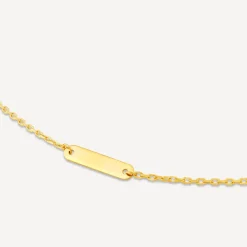 9ct Yellow Gold Discs & Bar Bracelet