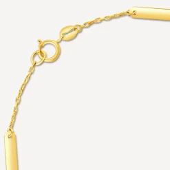 9ct Yellow Gold Discs & Bar Bracelet