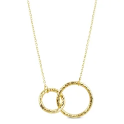 9ct Yellow Gold Double Circle Necklet