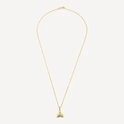 14ct Yellow Gold Emerald Trinity Knot Pendant