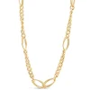 9ct Yellow Gold Fancy Curb Double Oval Link Ladies Necklace
