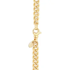 9ct Yellow Gold Fancy Curb Double Oval Link Ladies Necklace