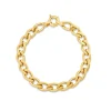 9ct Yellow Gold Fancy Diamond Cut Curved Link Bracelet