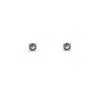 9ct Yellow Gold Four Claw Set Aqua Blue Cubic Zirconia Stud Earrings