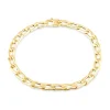 9ct Yellow Gold Gents Rectangle Curb 21cm Bracelet