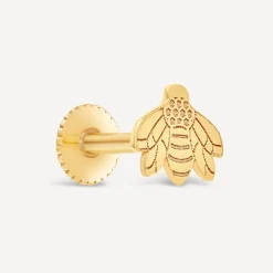 9ct Yellow Gold Gold Bee Single Stud Earring